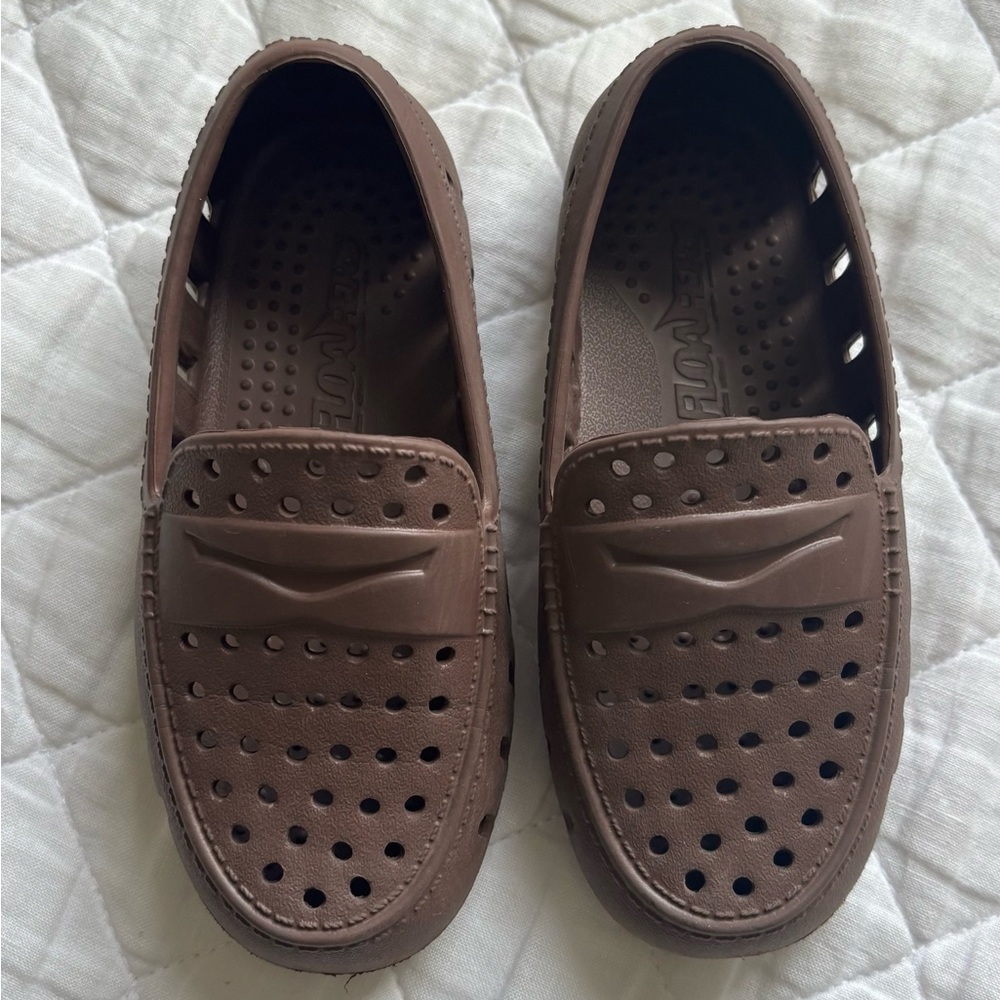 Stylish Brown Kids Slip-On Loafers
